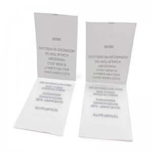 Printing manufacturer wholesale composition label size label wash care tag for clothing