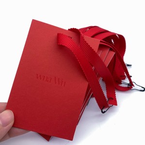 High End Custom Thick Paper Garment Hang Tag Para sa Packaging na Damit