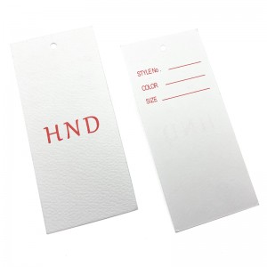 Egg shell texture paper clothing hang tag products packaging factory