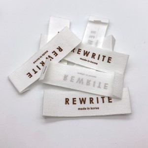 Hot Sale Custom Woven Labels for Clothing Custom Made Neck Label Etiquette Logo Clothes Tag