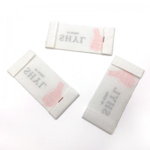 စက်ရုံ ပေးသွင်းသူ 100% Polyester Soft Waterproof Clothing Tag စိတ်ကြိုက် Silk Screen Printed Washing Care Satin Label ၊