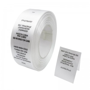 Printing manufacturer wholesale composition label size label wash care tag para sa damit