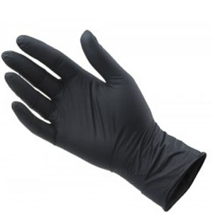 Stock Black Cheap Custom Nitrile Gloves Powder Free Disposable Vinyl/Nitrile Blended Gloves