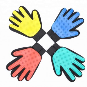 Pet cleaning supplies silicone pet double-sided massage gloves pet bath massage gloves