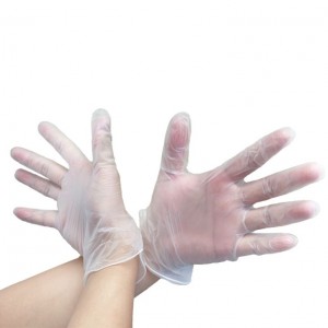 Plastic PE Competitive Tattoo SPA Price Powder Disposable Clear Vinyl Glove in Different Colour Examination Powder Free Rubber Gloves