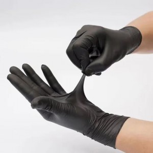 2021 New Arrival Black Disposable Powder-Free Nitrile Work Examination Gloves