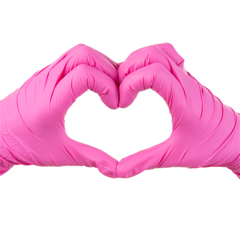 Hot Sale Products Disposable Blue/Black/Pink Nitrile Vinyl Synthetic Blended Gloves Featured Image