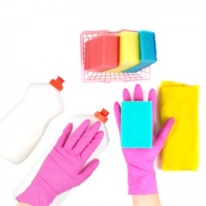 Hot Sale Products Disposable Blue/Black/Pink Nitrile Vinyl Synthetic Blended Gloves