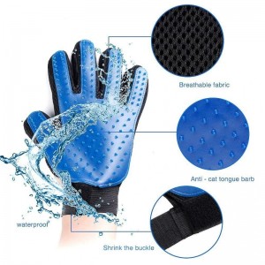 Pet Grooming Gloves Hair Remover Mitt Massage Tool for Dog Cat