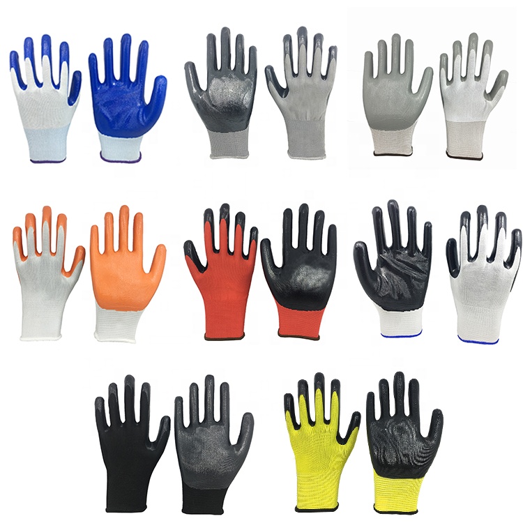 Heavy Duty PU Coated Safety Gloves for Industrial Working or Drivers, Good Quality Cut Resistant Rubber Cotton Knitted No Leather Hand Work Gloves for Wholesale Featured Image