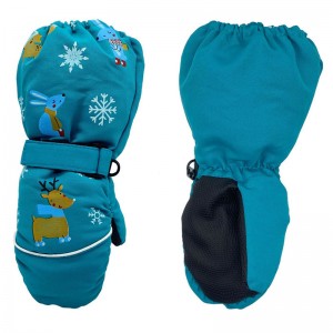 Kids Water Resistant Warm Kids Winter Skiing Mitten Gloves