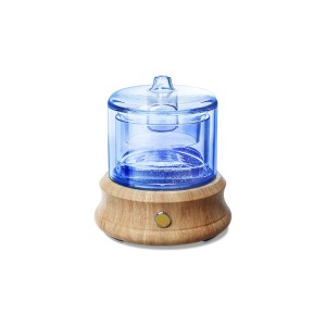 Essential Oil Cordless Diffuser Humidifier  Wireless Rechargeable Glass Tank Wood Base