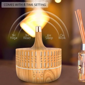 550mL Aroma Diffusers for Essential Oil Large Room Wood Grain