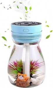 Micro Landscape Humidifiers,personal humidifier,Cool Mist Humidifiers For Bedroom Kids,Office Desk (Blue， pink， white）
