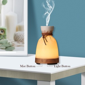 Essential Oil Diffuser 140ml White Aromatherapy Diffusers for Essential Oil Diffuser Ultrasonic Cool Mist Humidifier Dimmable Light Auto-Off Diffuser with Cord Wire for Home Office Spa