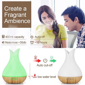 Premium Aromatherapy Diffuser 400ml Diffuser with Timer and Auto-Off