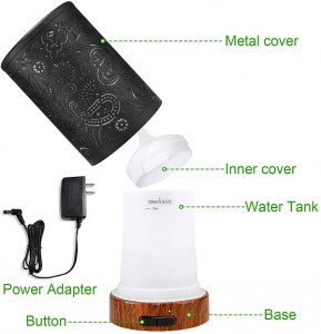 100ml Cool Mist Ultrasonic Diffuser with Waterless Auto Shut-Off