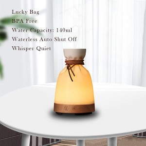 Essential Oil Diffuser 140ml White Aromatherapy Diffusers for Essential Oil Diffuser Ultrasonic Cool Mist Humidifier Dimmable Light Auto-Off Diffuser with Cord Wire for Home Office Spa