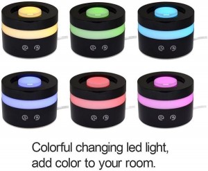 Aroma Essential Oil Diffuser, 120ml USB Ultrasonic Air Aroma Humidifier with 7 Color LED Lights Electric Cool Mist Aromatherapy Diffuser for Office Baby Bedroom Study Yoga SPA Home School Car
