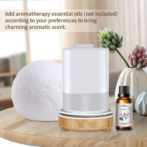 LED Desk Moon Lamp with Cool Mist Aromatherapy Diffuser