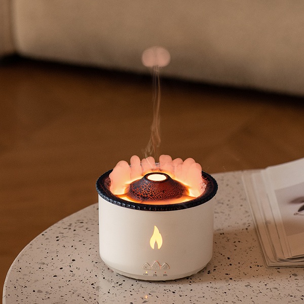 Latest design Volcano Aroma Diffuser with jellyfish shaped fog in 350ml capacity