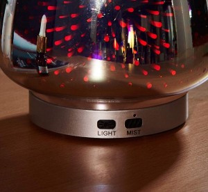 Essential Oil Diffuser 3D Glass Aromatherapy Ultrasonic Humidifier – 7 Color Changing LED