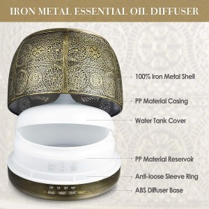 500ml Diffusers for Large Room Iron Metal Aromatherapy Diffuser
