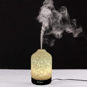 Getter ultrasonic Ceramic aroma diffuser 100ml Reliable and cheap popular ultrasonic humidifier aroma diffuser with 7LED light