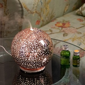 120ml Champagne Essential Oil Diffuser 3D Glass Aromatherapy Ultrasonic Humidifier