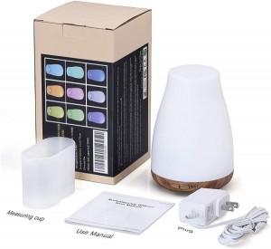 150ml Aroma Diffuser, Aromatherapy Essential Oil Diffuser Ultrasonic, Cool Mist Humidifier with Colorful LED Lights Noise Reduction Design for Yoga, Bedroom, Office, Spa.