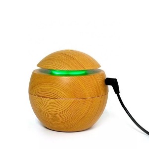 130ml Portable High Premium Cool wooden grain Mist Humidifiers Mini Humidifier Desk Essential oil Diffuser decoration gift