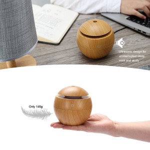 130ml Portable High Premium Cool wooden grain Mist Humidifiers Mini Humidifier Desk Essential oil Diffuser decoration gift