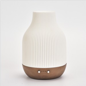 NB Getter Wholesale home appliance ceramic cover wood base diffuser Aromatherapy Aroma Diffuser-DC-8748