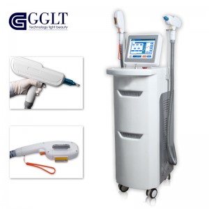 China Wholesale 808 Diode Laser Hair Removal Machine Suppliers –  OPT SHR E light IPL Nd Yag Laser Removal Machine – GGLT