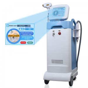 Multifunctional laser machine for hair removal and tattoo removal