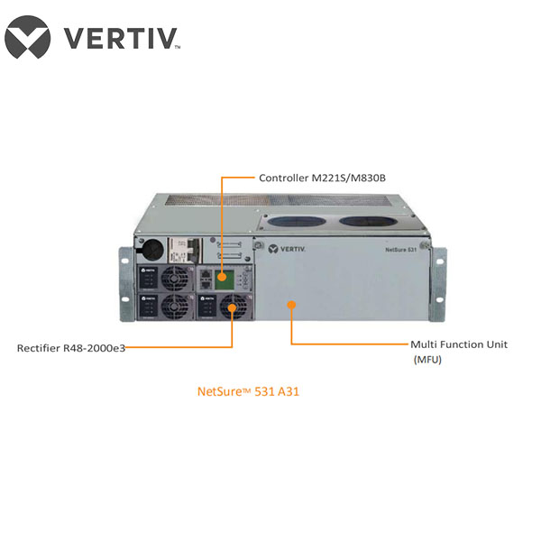 Vertiv Netsure 531 A31 integrated -48V DC power system for mobile communication applications