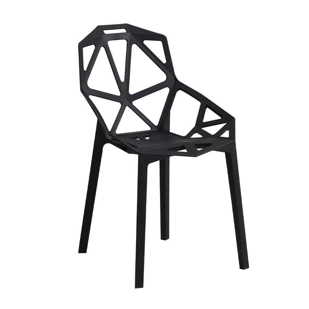Best Selling Colorful Plastic Dining Chairs Modern Dinner Cafe Black PP Stackable PP Dining Chairs