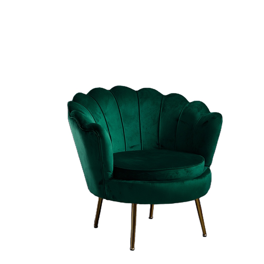 Luxury Velvet Armrest Leisure Lazy Sofa Bedroom Living Room Lounge Chair Nordic Single Seat Sofa Chair