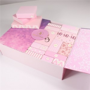 Darčeková krabička na ružový vianočný kalendár 25 dní