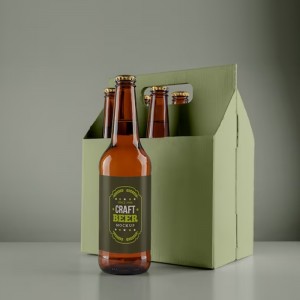 Gofruotojo kartono alaus pakavimo dėžutės