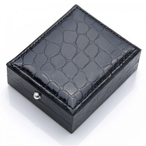 Leather Cufflinks Box Packaging With Foam