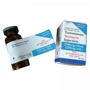 Paper vial label for steroid medicine
