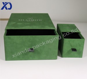 konfigurowalne aksamitne pudełka na biżuterię z szufladami