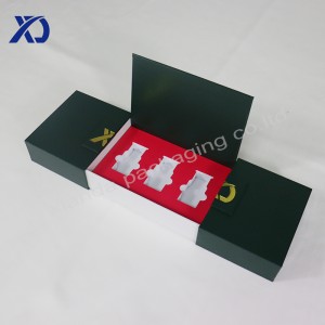 custom double pull drawer box cosmetic beauty packaging box