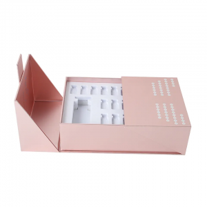 Cosmetic dropper bottle packaging box