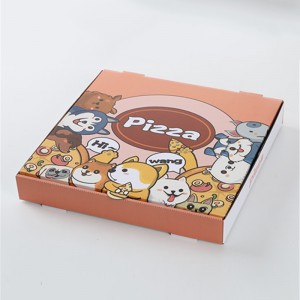 Caja de embalaje para llevar pizza de restaurante