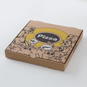 Verpackungsbox für Pizza zum Mitnehmen im Restaurant