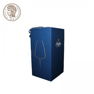 Embossed / Spot UV Square Wine Packaging Boxes , Customized Printed Magnetic Wine Packaging Boxes