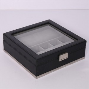 Luxury Large Leather Drawer Lock Watches Storage Case Box
