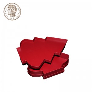Polygon Rigid Board Luxury Gift boxes , Christmas Tree Candy Gift Boxes With Special Texture Paper Covering